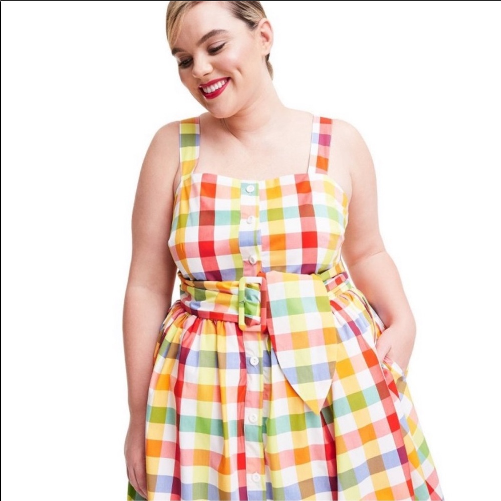 NWT Christopher John Rogers x Target Plaid Dress ⭐️⭐️⭐️ - Picture 2 of 13